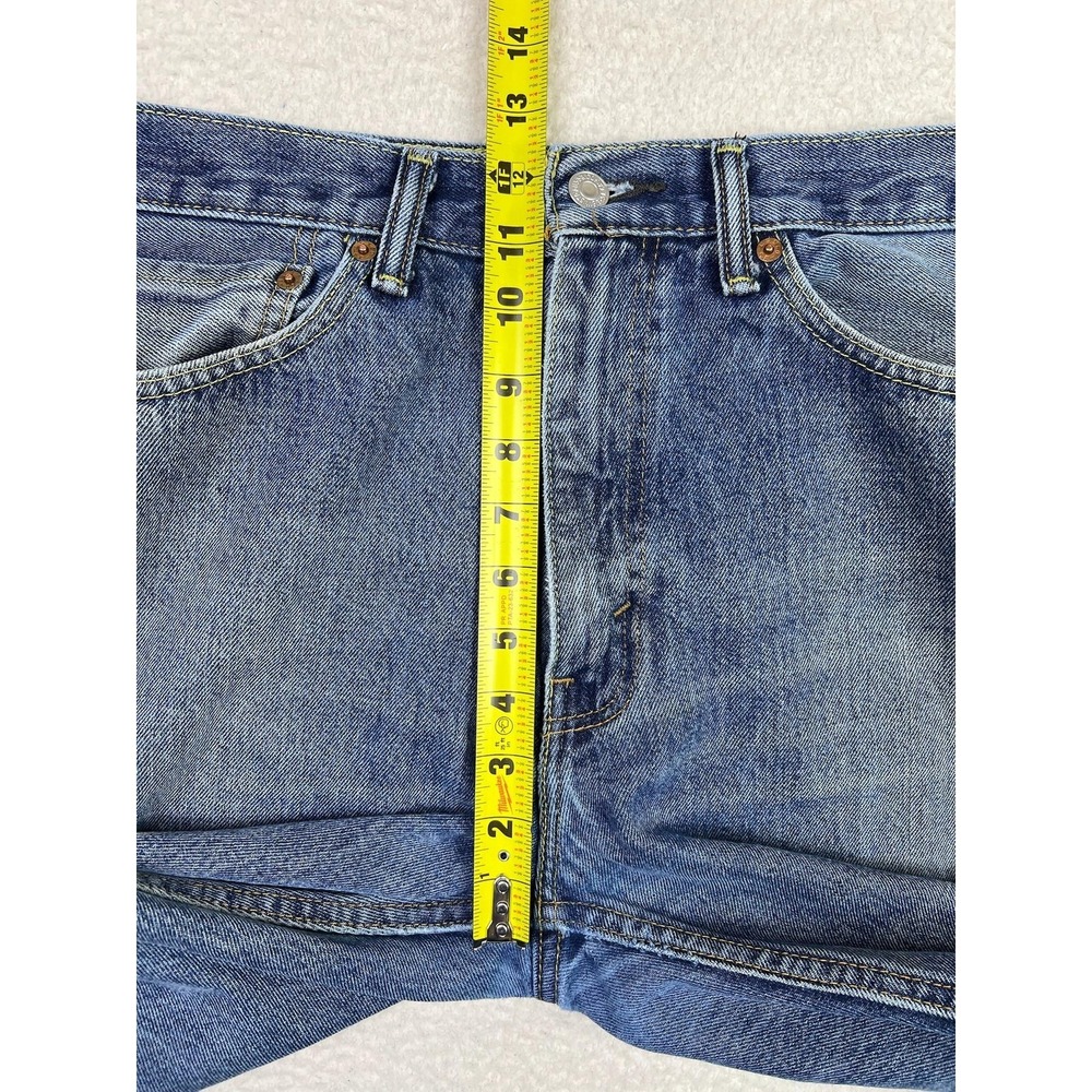 Levis 505 Mens 36x34 Blue Regular Straight Denim Jeans Medium Wash 00505-4891 - Picture 14 of 16